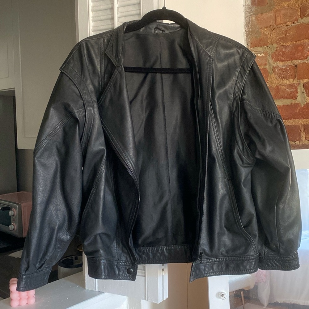 Vintage Leather Moto Jacket